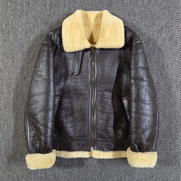 B-3 미공군 플라이트 리얼 레더 무스탕 자켓