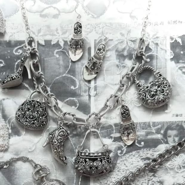 레테 페어리 펑크 와투케 목걸이 귀걸이 세트