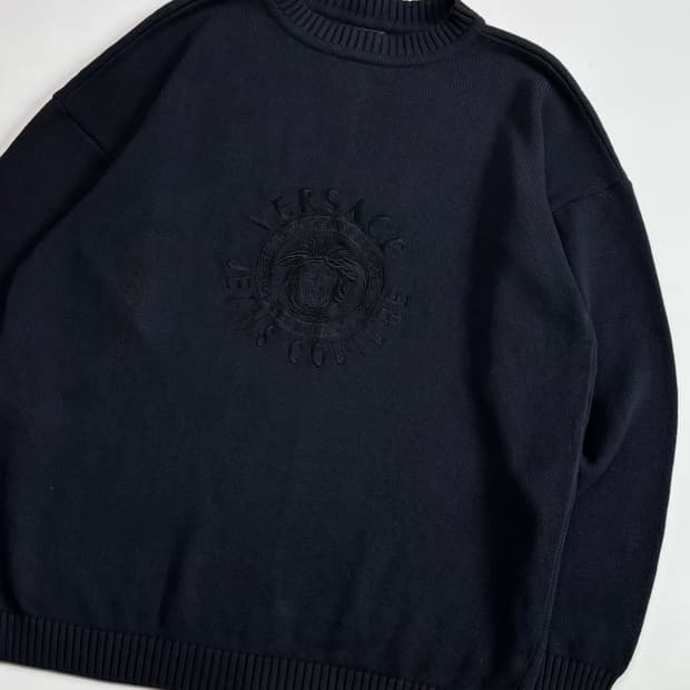 Versace 베르사체 90‘s 진스 꾸띄르 메두사 엠브로이드 스웨터