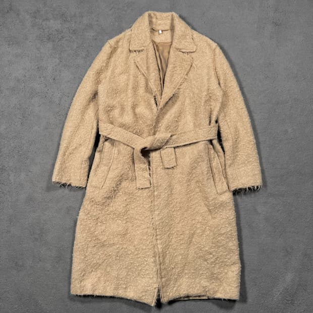 HELMUT LANG 헬무트랭 알파카 울 벨티드 로브코트