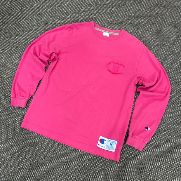 챔피온 긴팔슬리브 핑크m