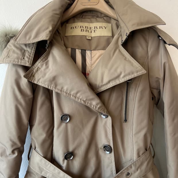 버버리 여성 베이지 트렌치패딩점퍼 다운패딩점퍼