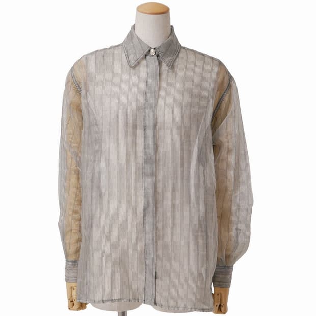 versace sheer stripe shirt