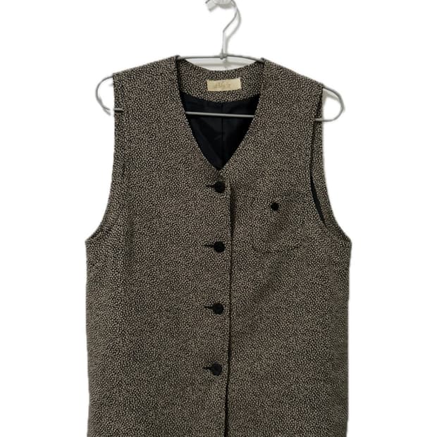 빈티지 자개단추 패턴 모던 베스트