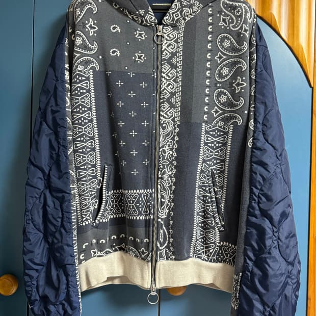 캐피탈 플리스 반다나 비부악 후드집업 블랙[4]