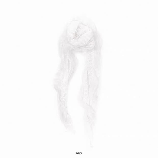  샵페어리 도트 스카프 화이트 