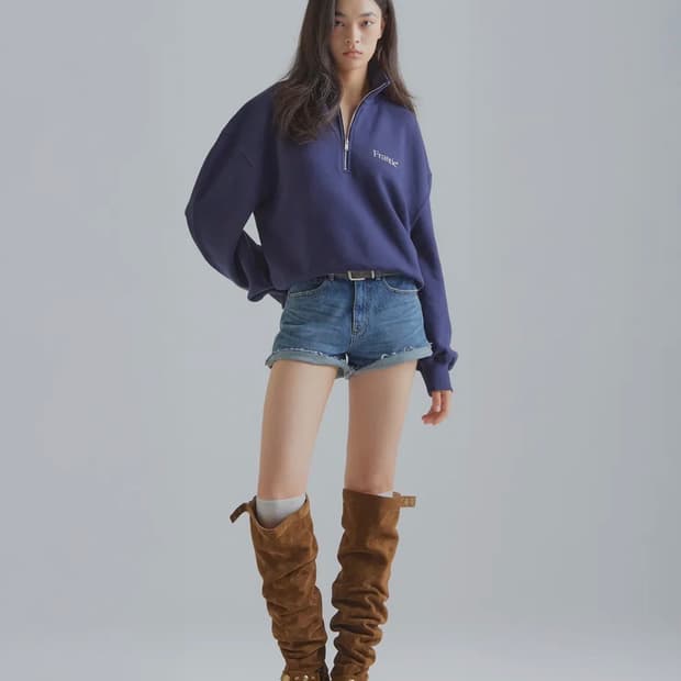 프랜틱서비스 디스트로이드 데님 쇼츠 블루 M