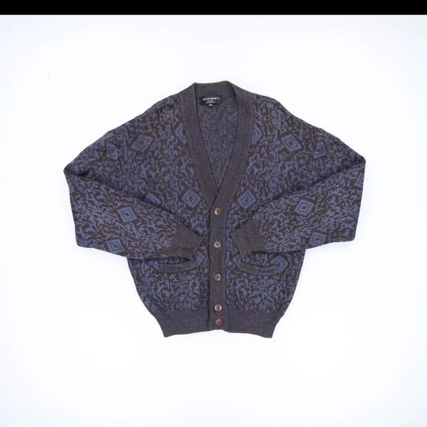 YSL 패턴 울 니트 브이넥 가디건 0108H1