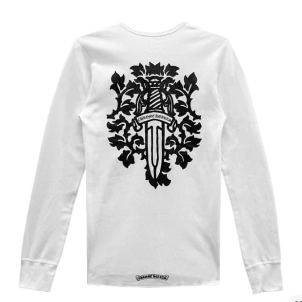 크롬하츠 / 대거 와플 써멀 롱슬리브 티셔츠 / 화이트 / L