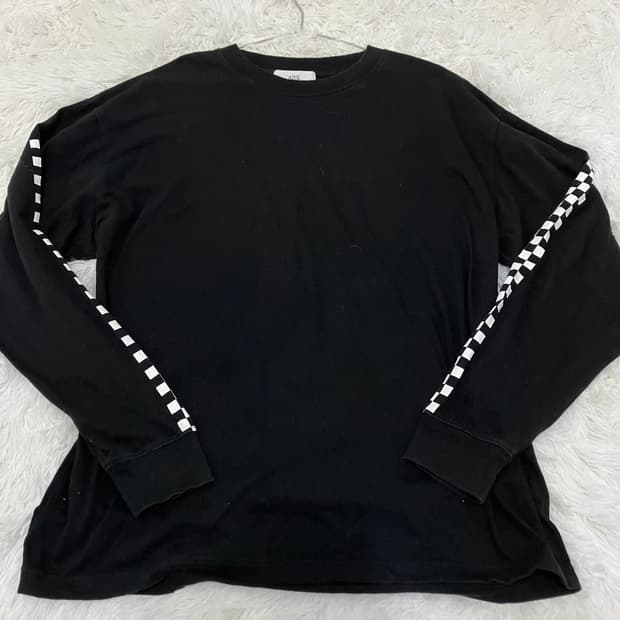 빈티지 블랙 체크보드 긴팔 1003 y2k 스트릿 갸루 펑키 일본빈티지 