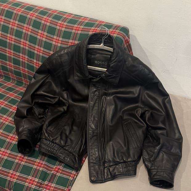 빈티지 가죽 자켓(조끼 안감 탈착0)