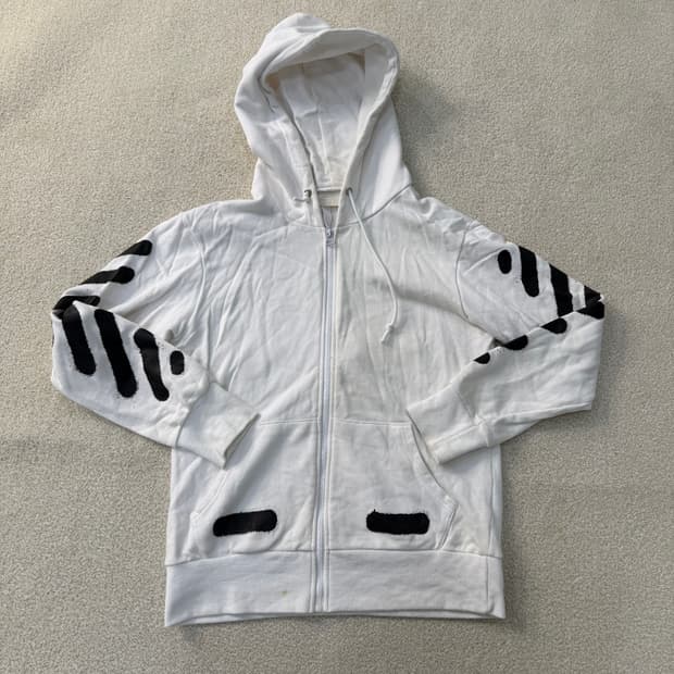 L 고급 오프 페인팅 후드집업(변색O) 0120T