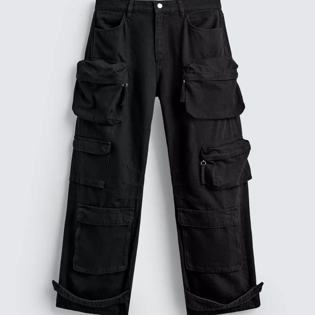 [새상품/32] 자라 유틸리티포켓팬츠 데님카고포켓팬츠 zara 카고팬츠