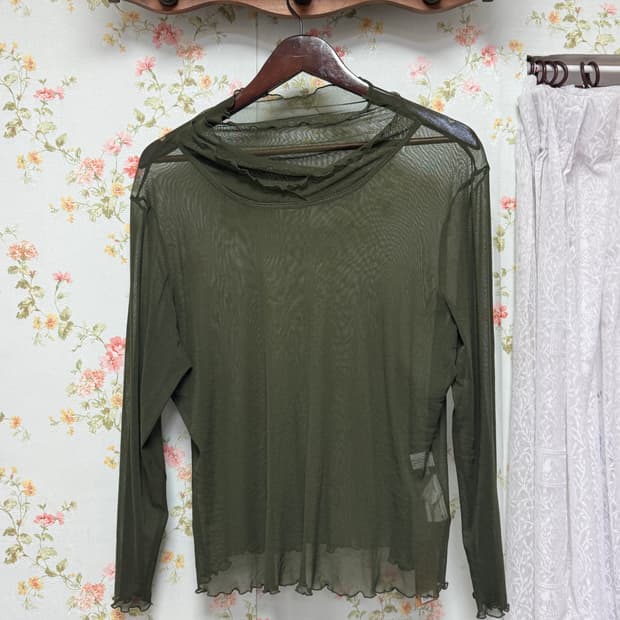 그린티 시스루 반목폴라