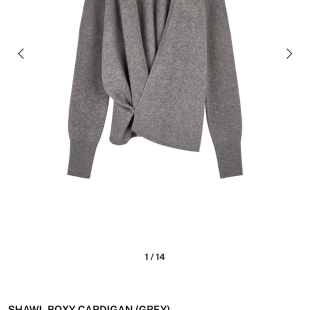Repos 리포스 SHAWL BOXY CARDIGAN (GREY)