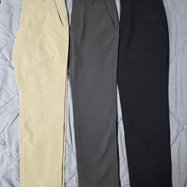 유니클로 웜스트레치팬츠 M 블랙/그레이/베이지