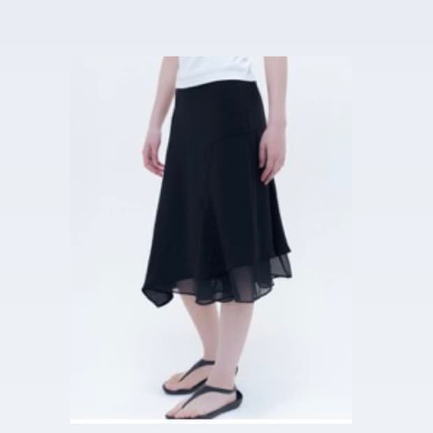 미세키서울 Organza layered midi skirt 미디스커트