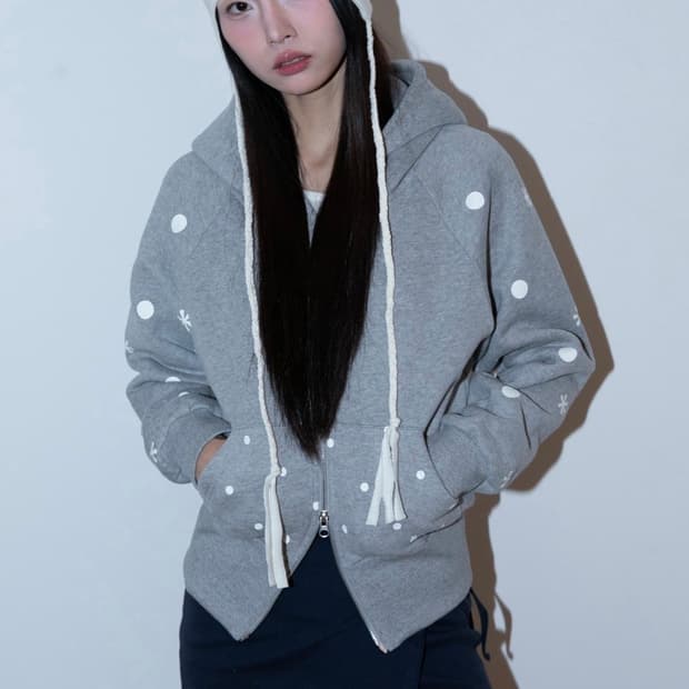 온스카 onska SNOWLIT HOODIE ZIP-UP 멜란지