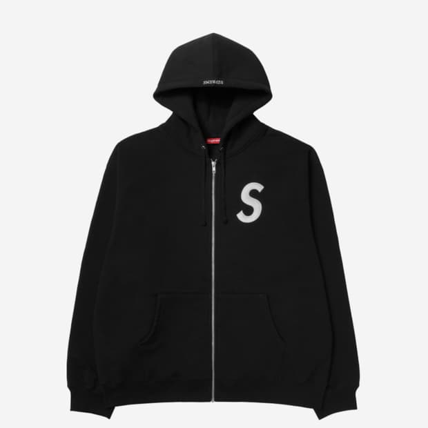 슈프림 s로고 후드집업 l