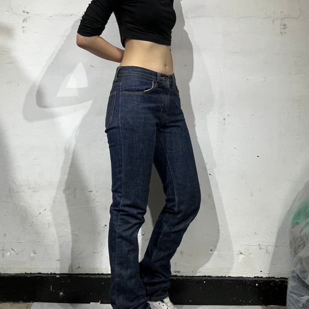 히스테릭 글래머 진청 스키니 데님 팬츠 청바지