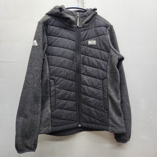 K2 로고 하이브리드 경량패딩/플리스 스트링 후드집업95(M)