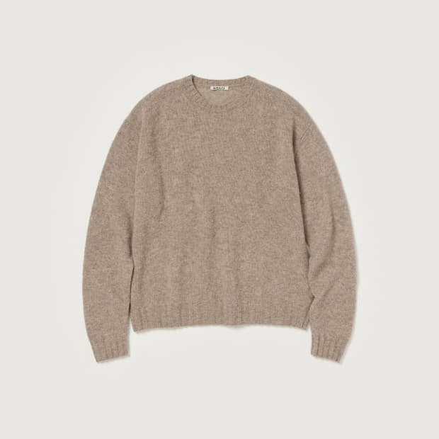 오라리 24AW 셰틀랜드 울 캐시미어 니트 P/O 5사이즈 탑베이지