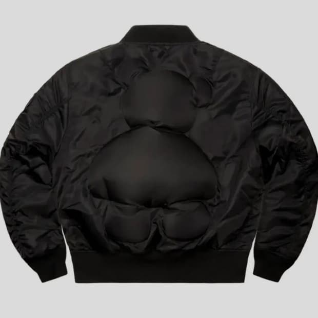 라퍼 벌키 베어 곰돌이 MA-1 항공점퍼 블랙 핑크