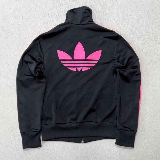 아디다스 파이어버드 블랙 핑크 검정 검핑 핑검 백로고 여성용 져지 90