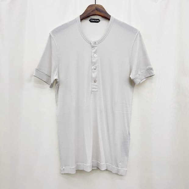 톰포드 헨리넥 골지 반팔티