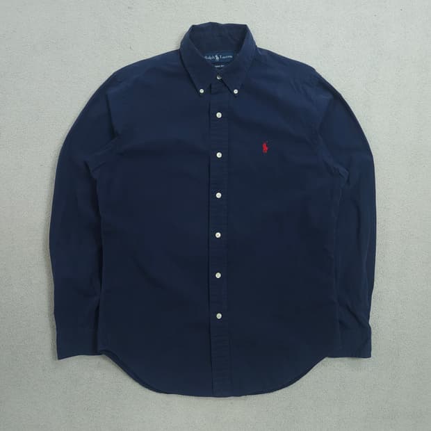 폴로 랄프 로렌 솔리드 셔츠 S 클래식핏 네이비