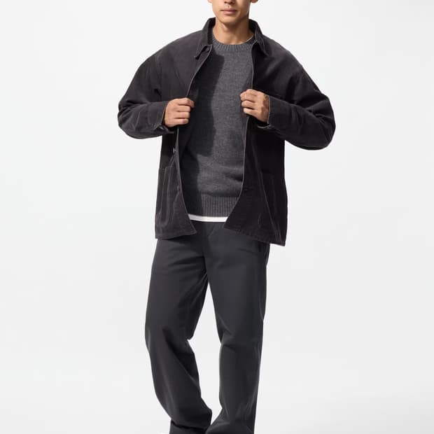 유니클로 스트레이트치노팬츠(릴랙스핏) - 다크그레이 76 사이즈