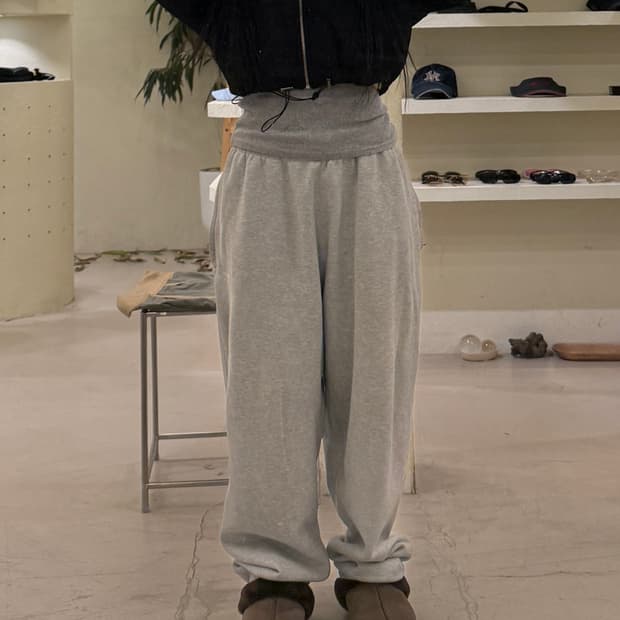 나이키 스우시 그레이 스웻 조거 팬츠 U254