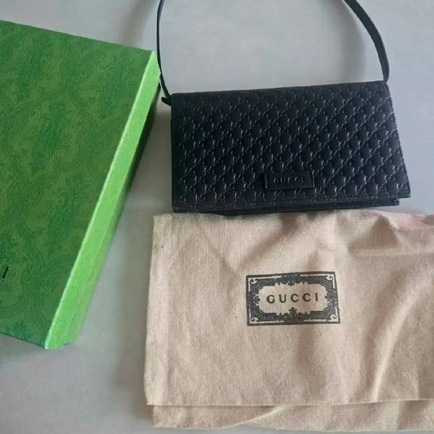 구찌 마이크로시마백 미니백 블랙 크로스백