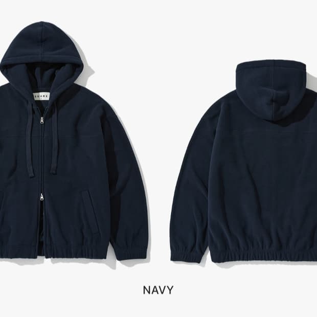 수아레 플리스 후드집업 네이비 S