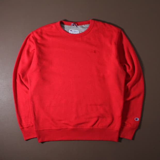 Champion 챔피온 레드 기모 맨투맨