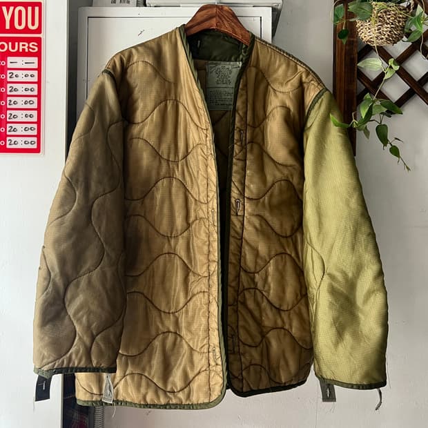 [M]80's 오리지널 U.S 밀리터리 M-65 퀄팅 내피 깔깔이