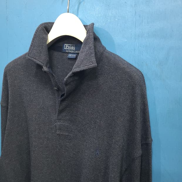 희귀 빈티지 헤링본 폴로카라티셔츠