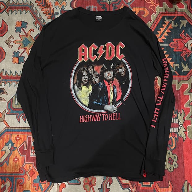 AC/DC  Highway to Hell 락 밴드 그래픽 롱슬리브 티셔츠