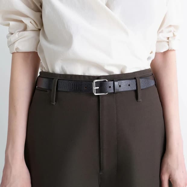 르메르 25FW 레일 벨트 25 다크 브라운 90