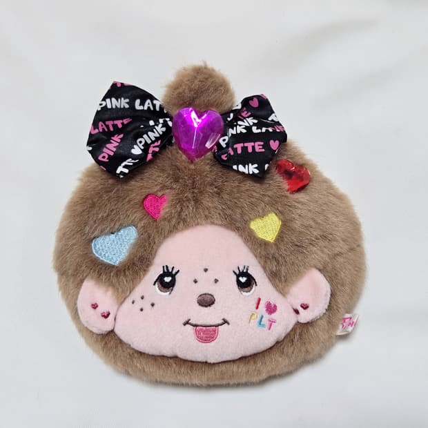 몬치치 핑크라떼 스트랩 파우치 지갑