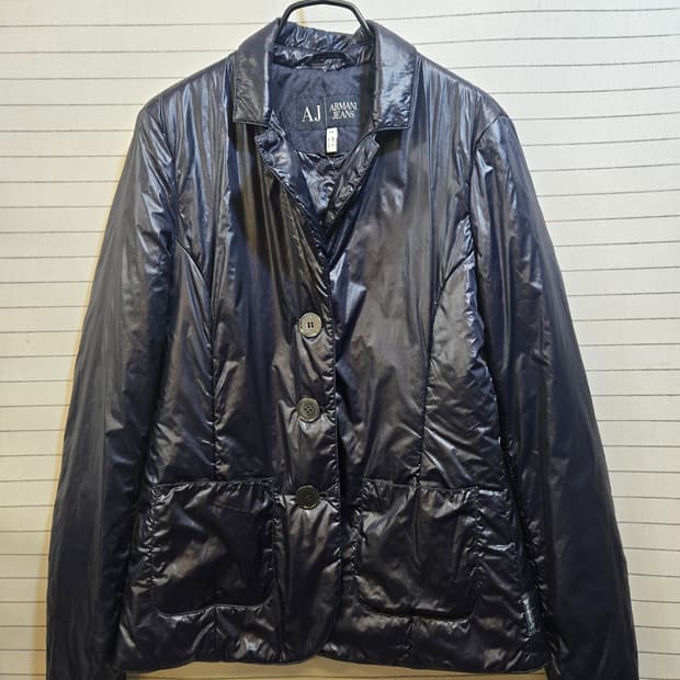 아르마니진 다크네이비 패딩 자켓