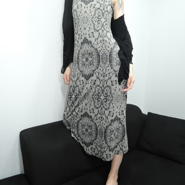 Baroque Ornament Maxi Dress