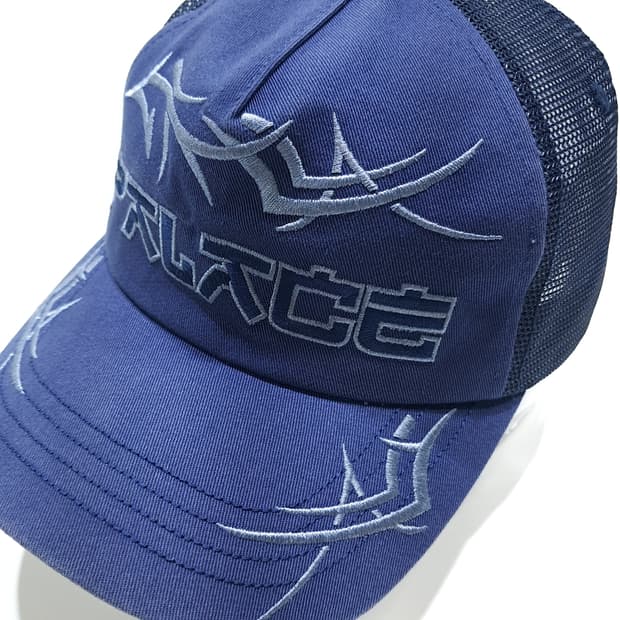 CK050 팔라스 트라이벌 자수 네이비 메쉬 트러커햇 모자