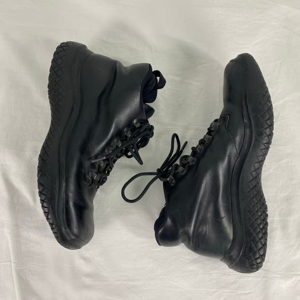 프라다 스포츠 chunky 레더 부츠 size 39 <65>