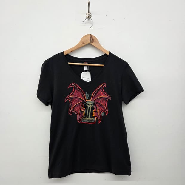 할리데이비슨 블랙 반팔 티셔츠 여성 L