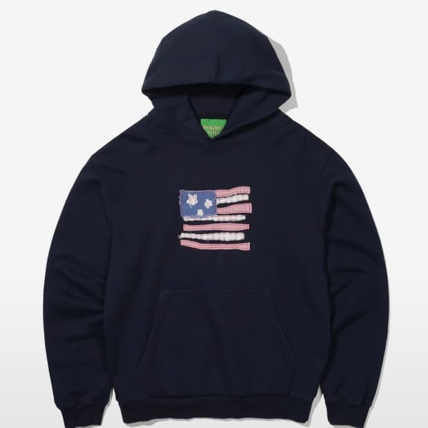 [OS]마이네임이즈피터  FLAG APPLIQUE HOODIE