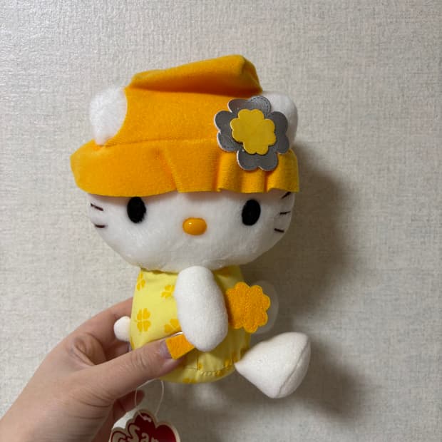 산리오 고전 행운 키티 인형