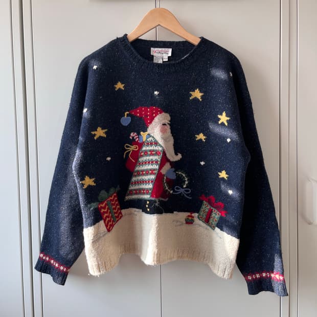 Talbots 크리스마스 산타 별 니트 스웨터