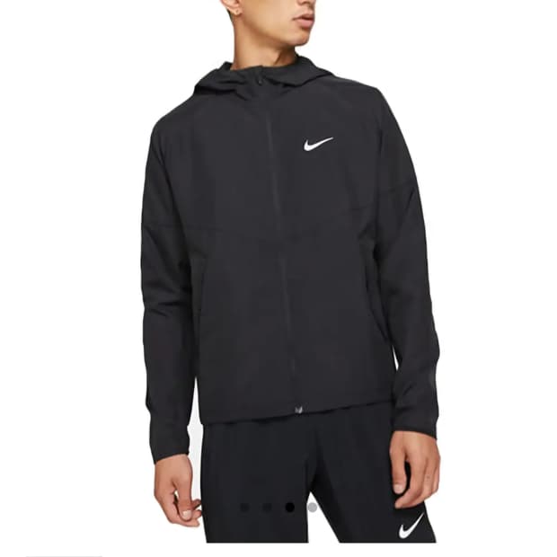 

나이키 우븐 바람막이 리펠 마일러 러닝 후드 자켓 블랙 트랙 탑 M