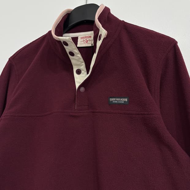 트루릴리젼 후리스 크롭 반집업 맨투맨